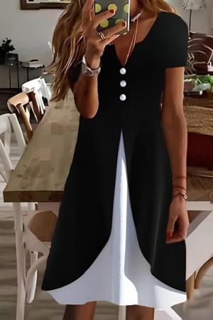 K61506-SIYAH BLACK DRESS