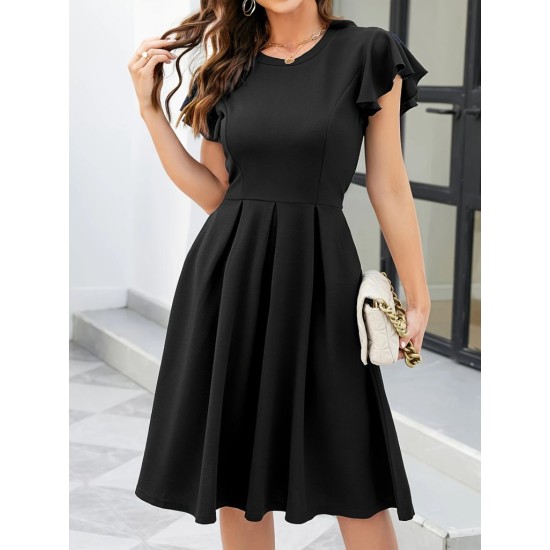 K61512-SIYAH BLACK DRESS