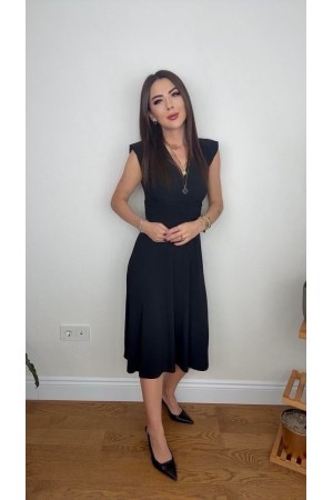 K61516-SIYAH SİYAH ELBİSE