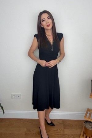 K61516-SIYAH BLACK DRESS