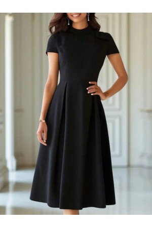 K61528-SIYAH SİYAH ELBİSE