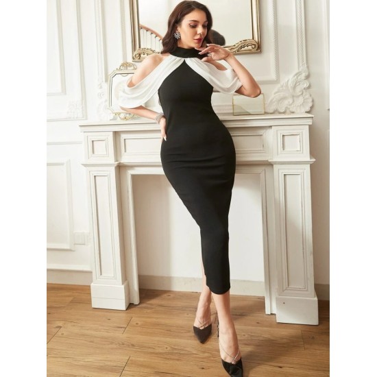 K61531-SIYAH BLACK DRESS