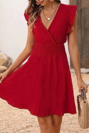 K61541-KIRMIZI RED DRESS