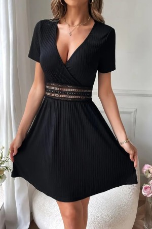 K61544-SIYAH BLACK DRESS