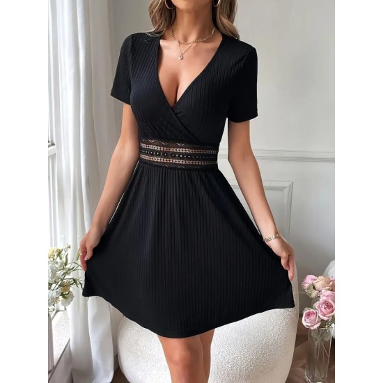 K61544-SIYAH BLACK DRESS