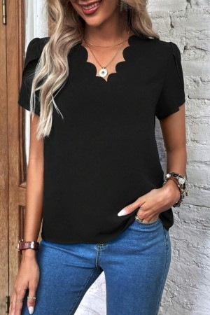 K61547-SIYAH SİYAH BLUZ