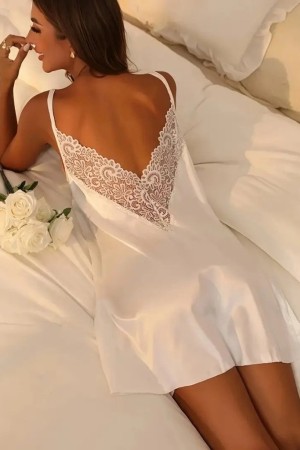 K61556-BEYAZ WHITE DRESS