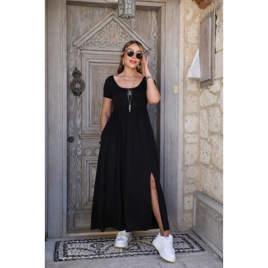 K61559-SIYAH BLACK DRESS