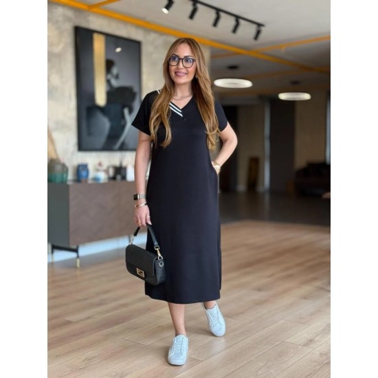 K61561-SIYAH BLACK DRESS