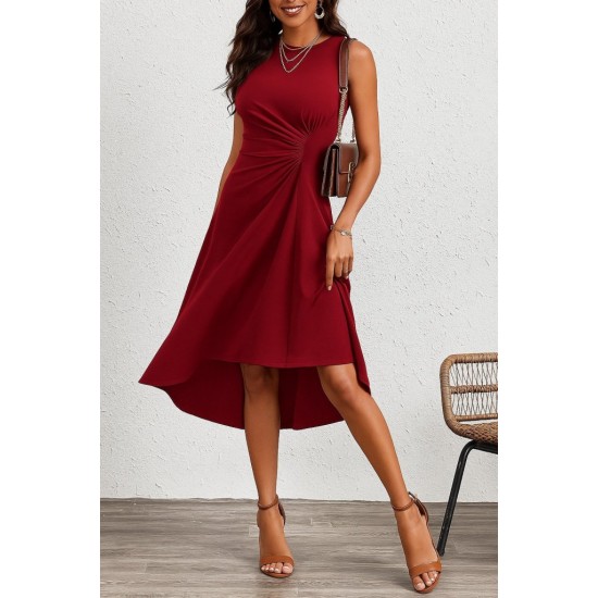 K61565-KIRMIZI RED DRESS