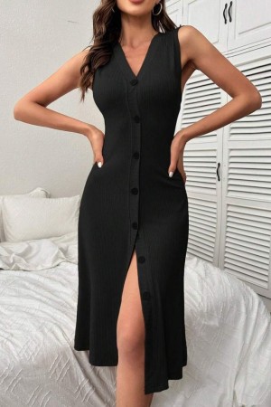 K61573-SIYAH BLACK DRESS