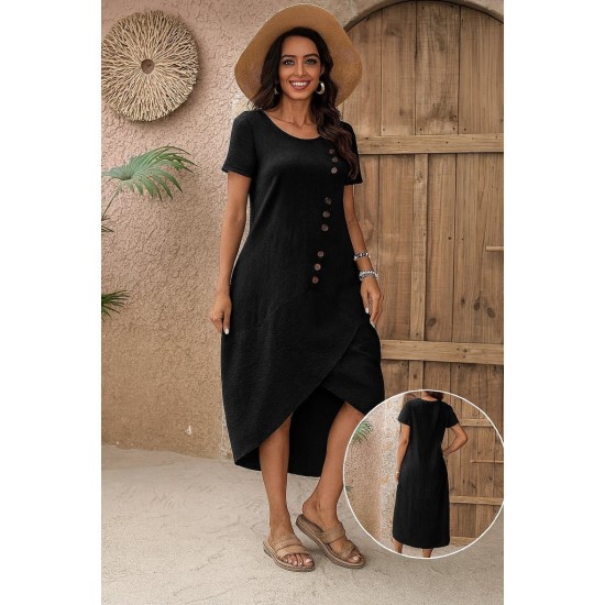 K61586-SIYAH BLACK DRESS