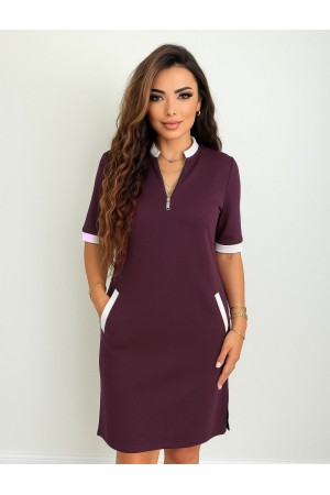 K61602-BORDO Burgundy DRESS