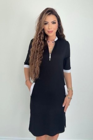 K61602-SIYAH BLACK DRESS