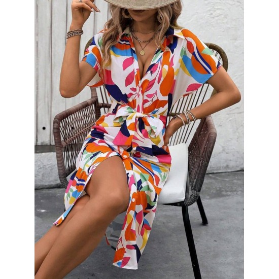 K61615-DESENLI Patterned DRESS