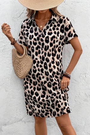 K61616-LEOPAR LEOPARD DRESS