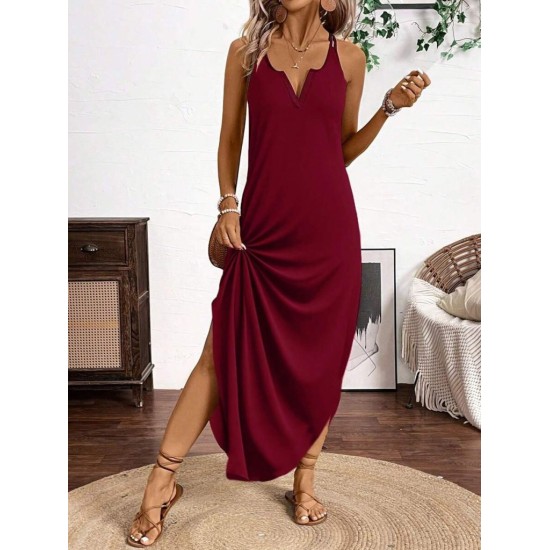 K61617-BORDO Burgundy DRESS
