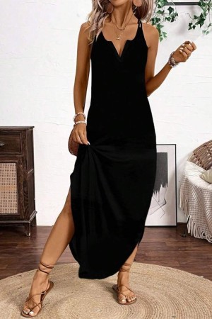 K61617-SIYAH BLACK DRESS