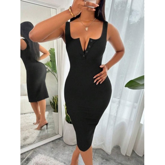 K61620-SIYAH BLACK DRESS