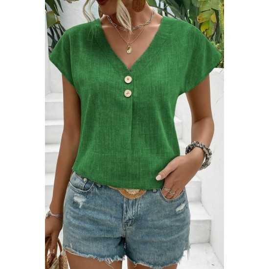 K61621-YESIL GREEN BLOUSE