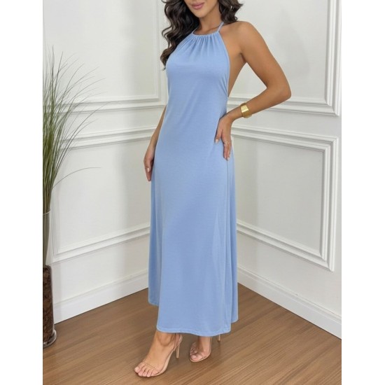 K61626-MAVI BLUE DRESS