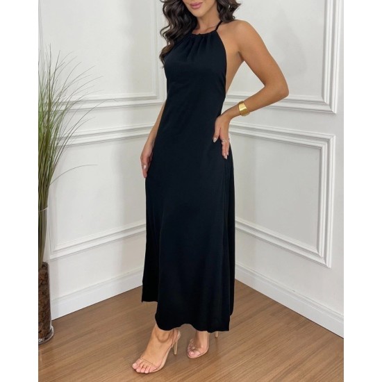 K61626-SIYAH BLACK DRESS