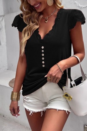 K61653-SIYAH SİYAH BLUZ