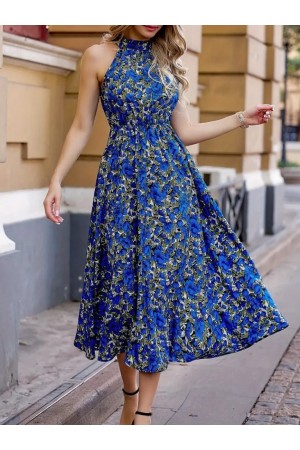 K61654-MAVI MAVİ ELBİSE