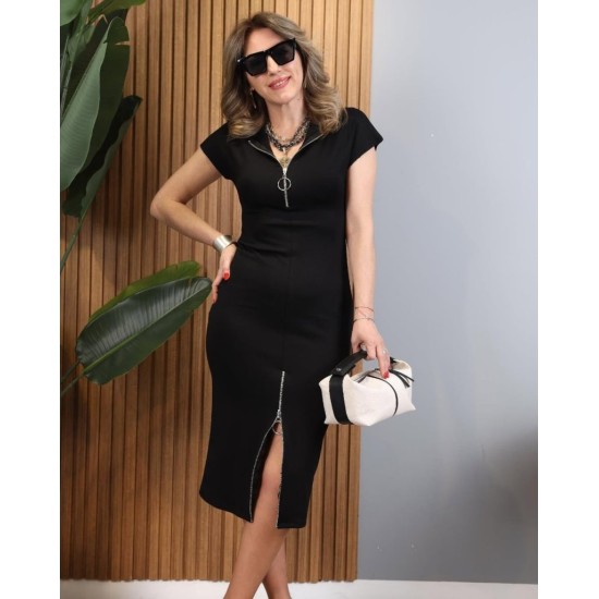 K61666-SIYAH BLACK DRESS