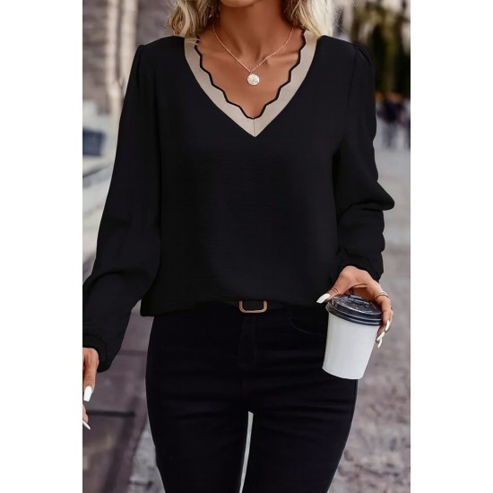 K61667-SIYAH BLACK BLOUSE