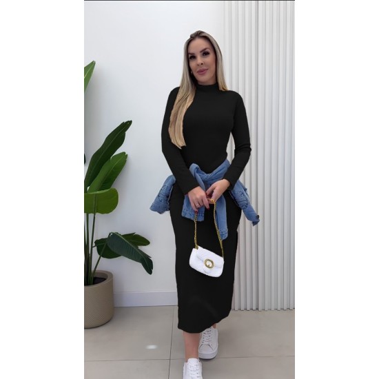 K61691-SIYAH BLACK DRESS