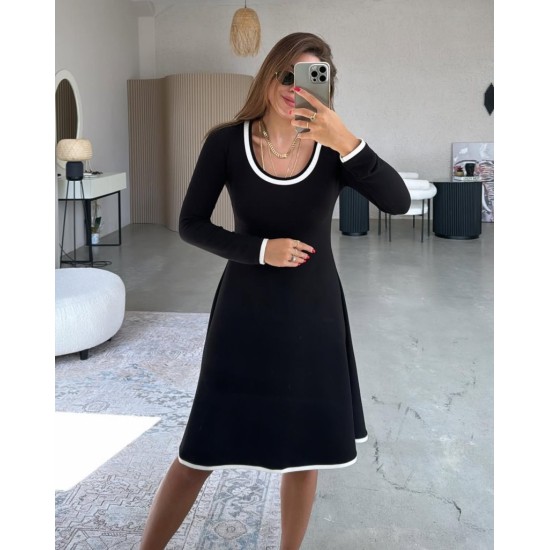 K61692-SIYAH BLACK DRESS