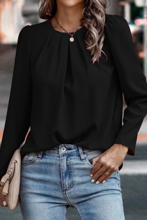 K61720-SIYAH BLACK BLOUSE