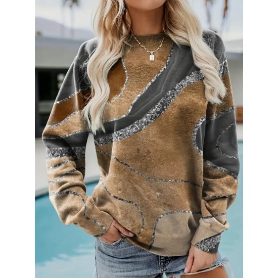 K61731-KAHVE KAHVE BLUZ