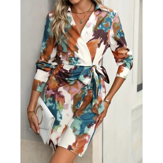 K61733-DESENLI Patterned DRESS