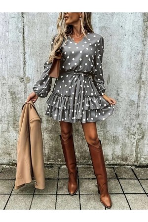 K61735-GRI GRİ ELBİSE