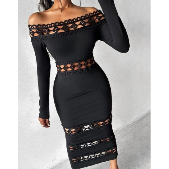 K61758-SIYAH BLACK DRESS
