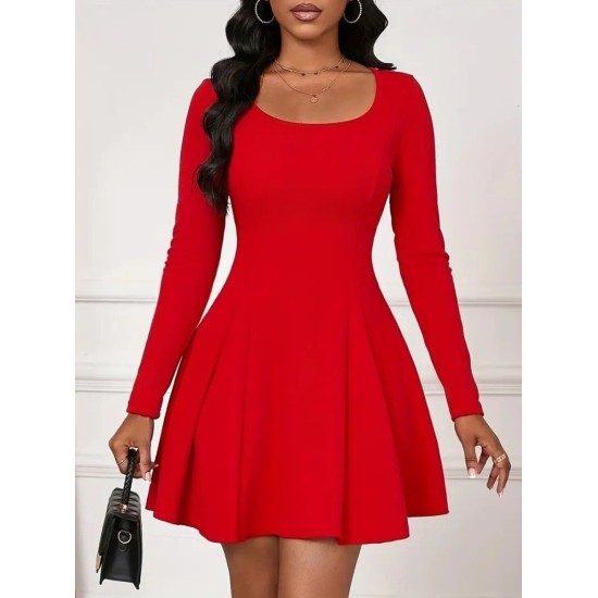 K61759-KIRMIZI RED DRESS