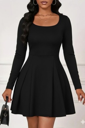K61759-SIYAH BLACK DRESS