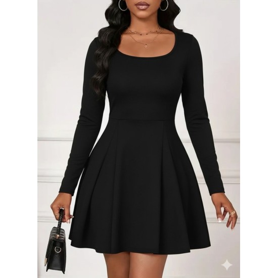 K61759-SIYAH BLACK DRESS