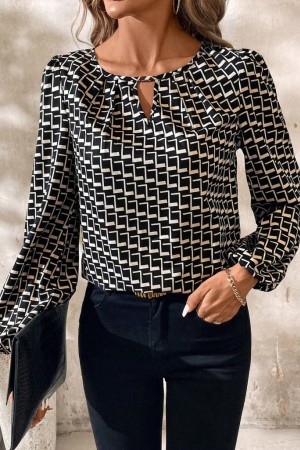 K61773-SIYAH BLACK BLOUSE