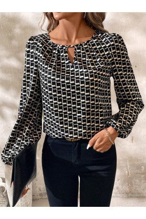 K61773-SIYAH SİYAH BLUZ