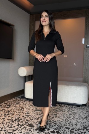 K61781-SIYAH BLACK DRESS