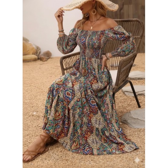 K61794-DESENLI Patterned DRESS