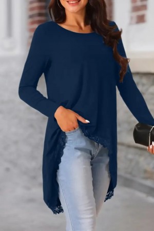 K61800-LACIVERT LACİVERT BLUZ