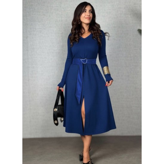 K61803-LACIVERT "NAVY BLUE" DRESS