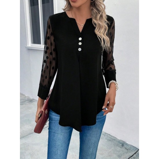 K61808-SIYAH SİYAH BLUZ