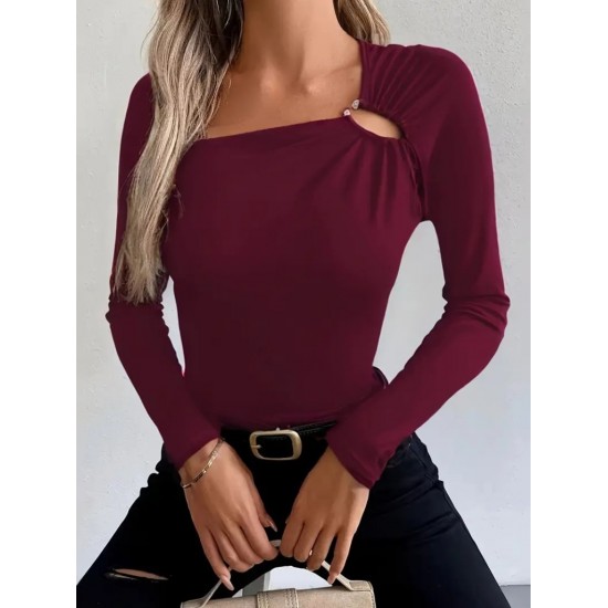 K61810-BORDO Burgundy BLOUSE
