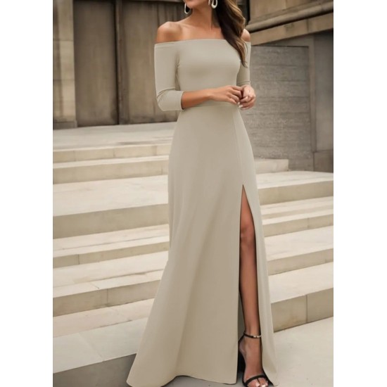K61822-BEJ BEIGE DRESS