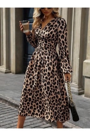 K61832-LEOPAR LEOPAR ELBİSE